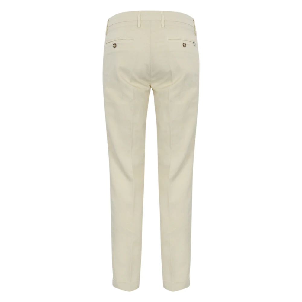 Re-Hash Ivoor Katoen Linnen Broek Regular Fit Beige Heren