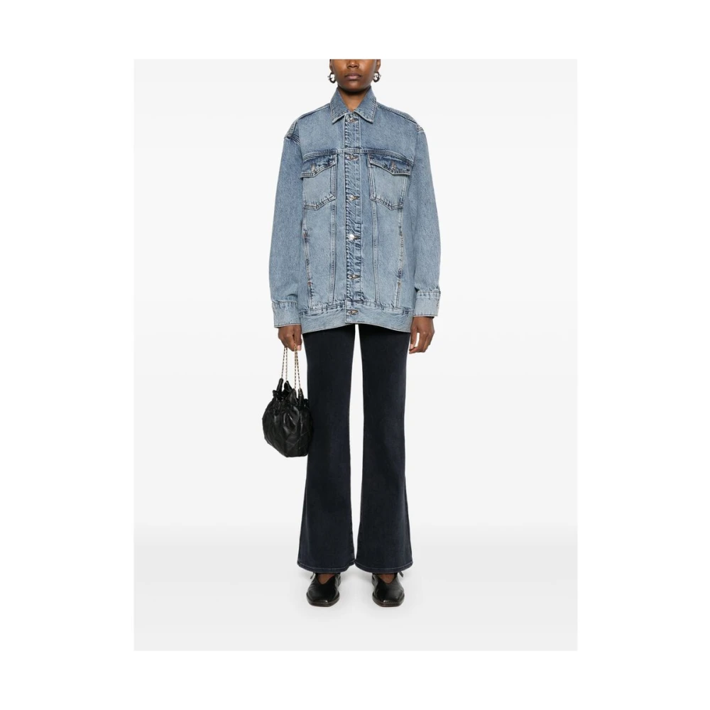 Frame Blauwe Denim Jas Blue Dames