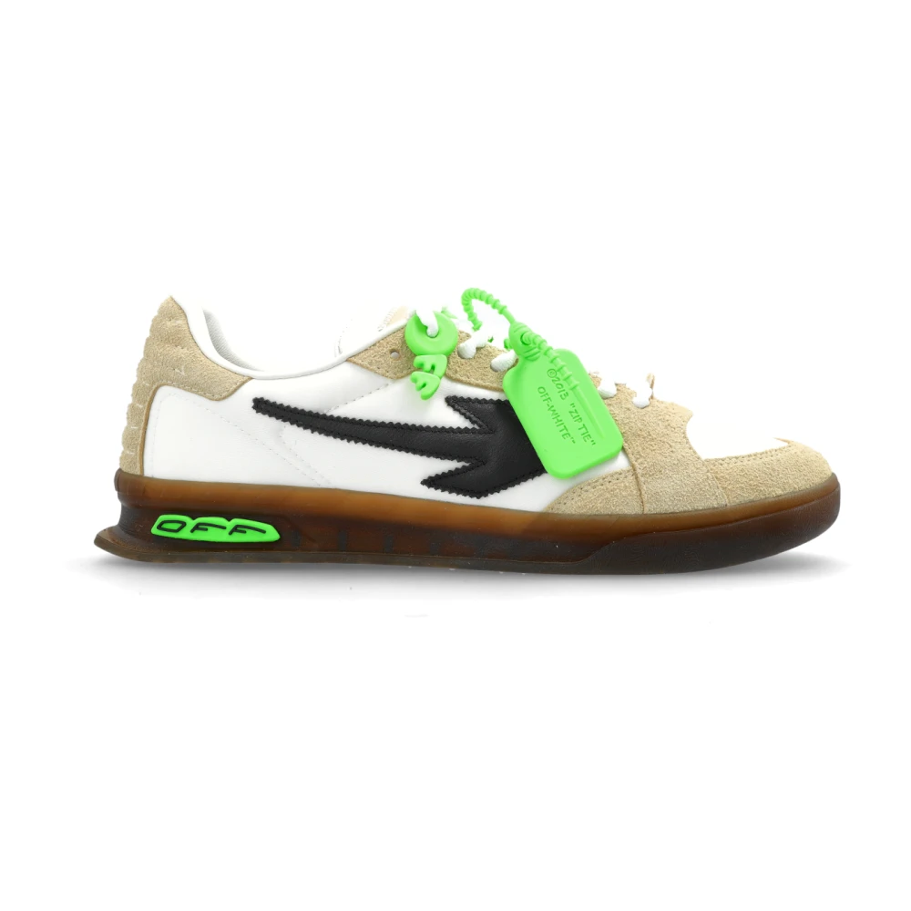 Off White Men's White Off Sneakers, 7 Uk, End Of Play Panelled Trainers