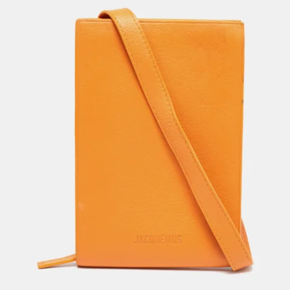 Jacquemus Pre-owned Leather wallets Orange Dames