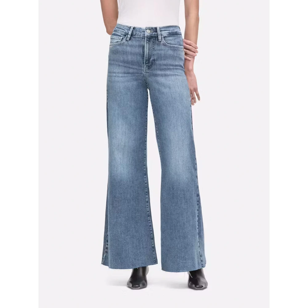 Frame Wide Jeans Blue Dames