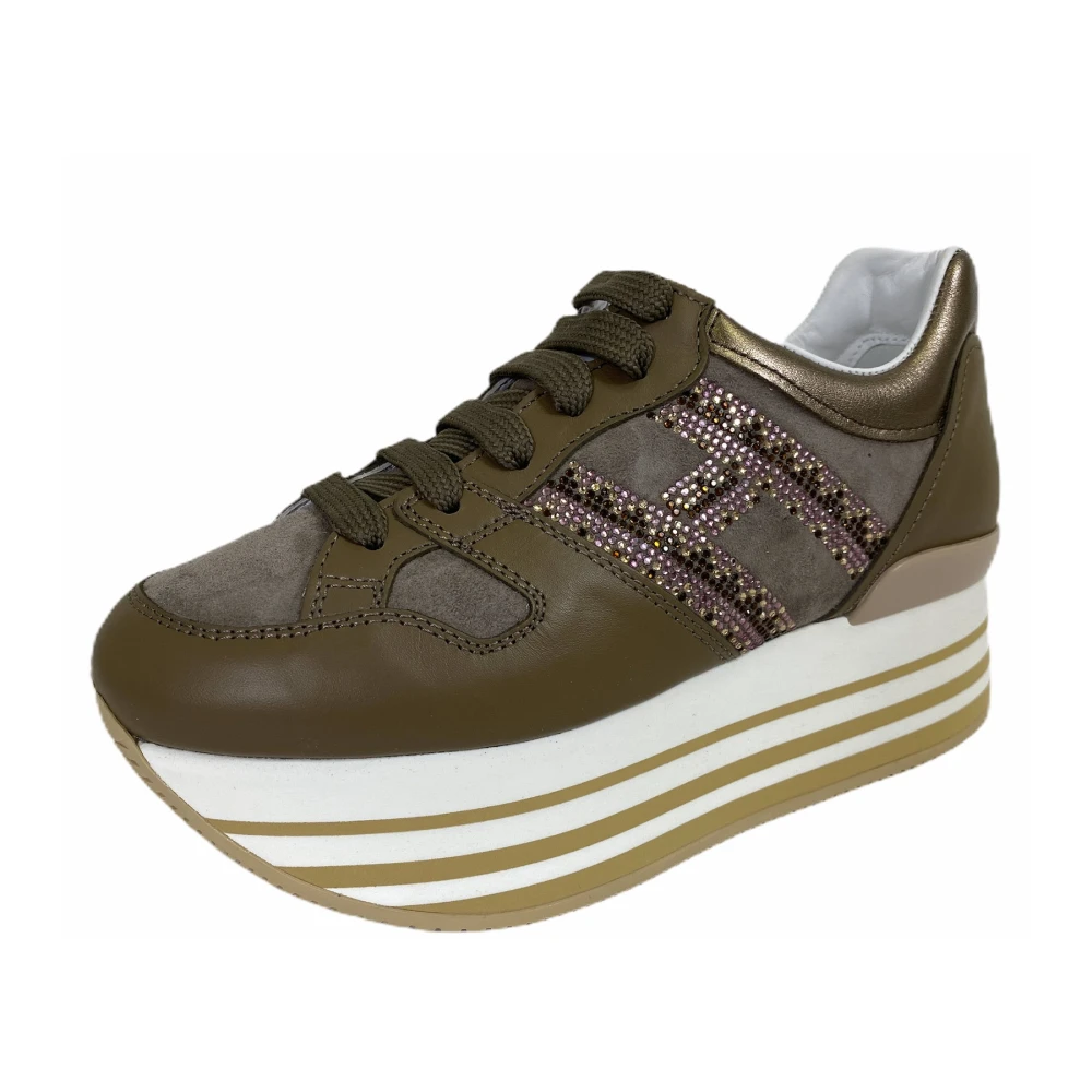 Hogan Women's Brown H283 Maxi H Strass