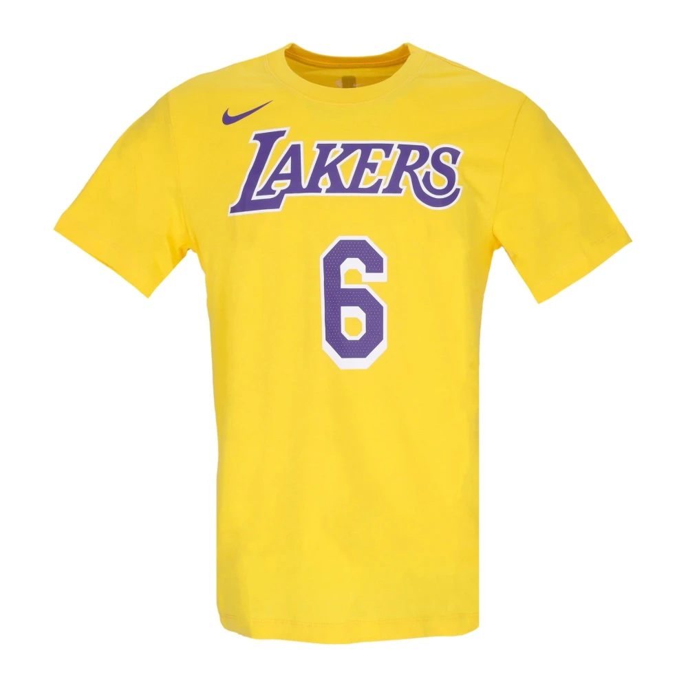 Nike Men's Yellow Lebron James Lakers Tee