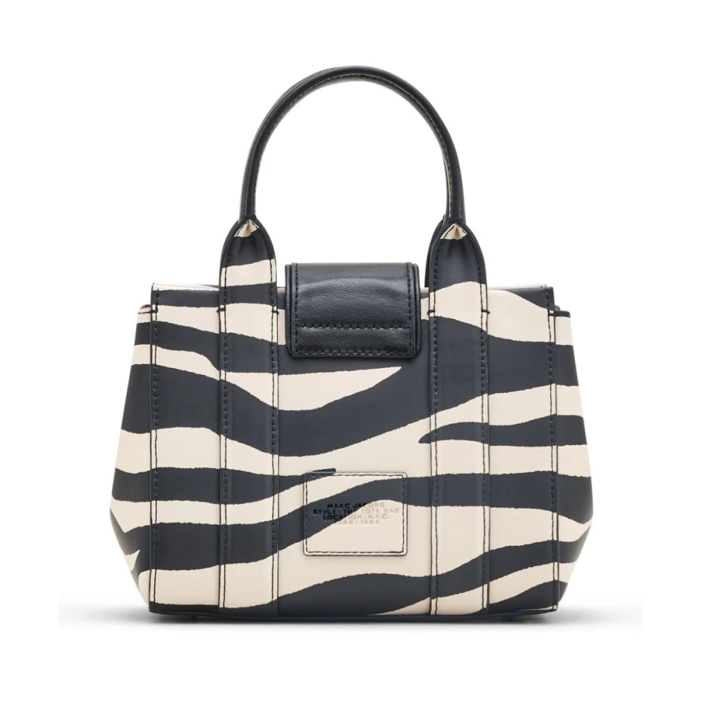 Marc Jacobs Zebra Turnlock Mini Tote Tas Black Dames