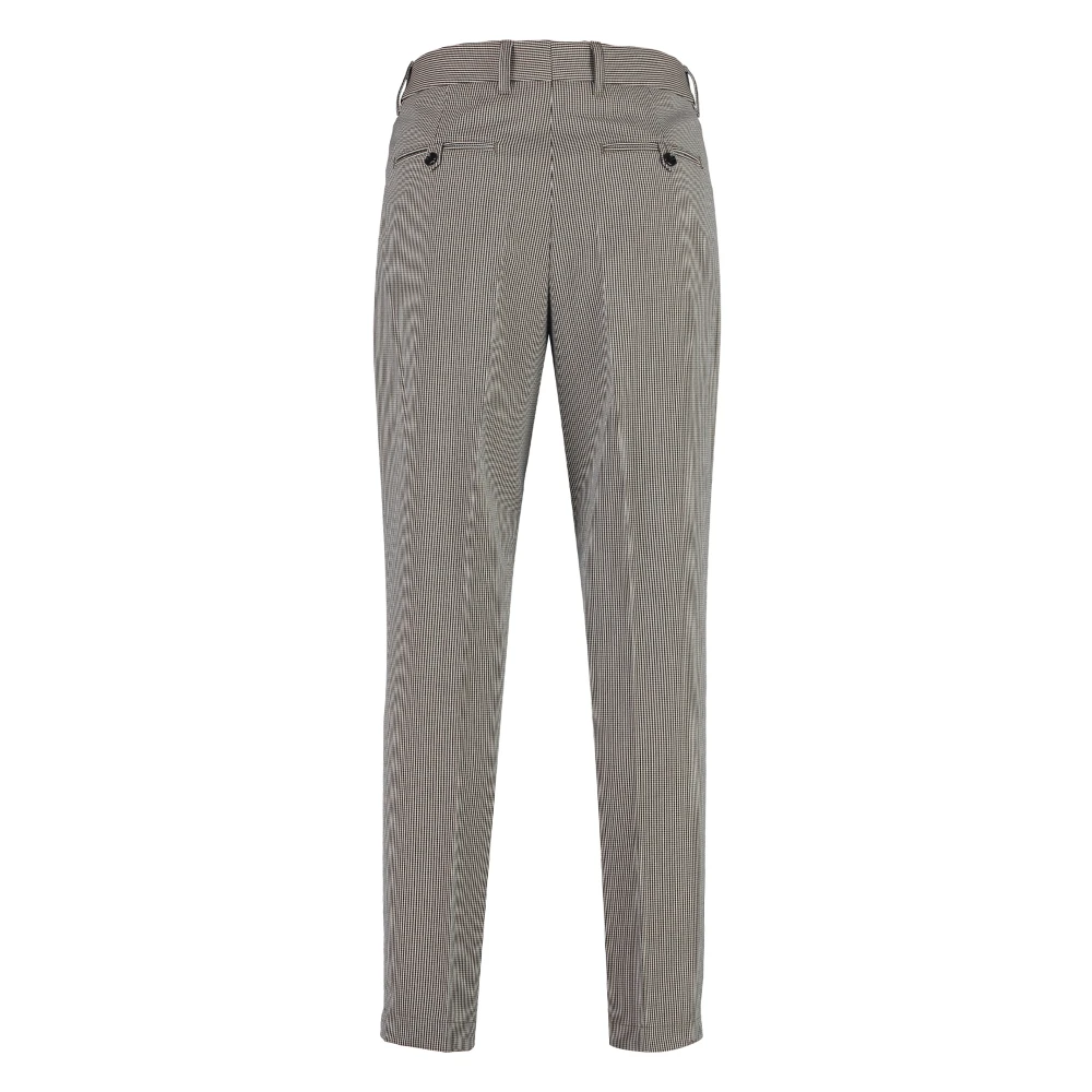 Hugo Boss Houndstooth Broek met Achterzakken Beige Heren