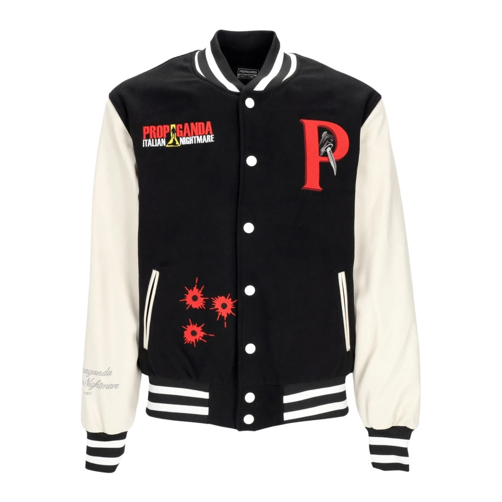 Propaganda Nightmare Varsity College Jack Zwart Wit Black Heren