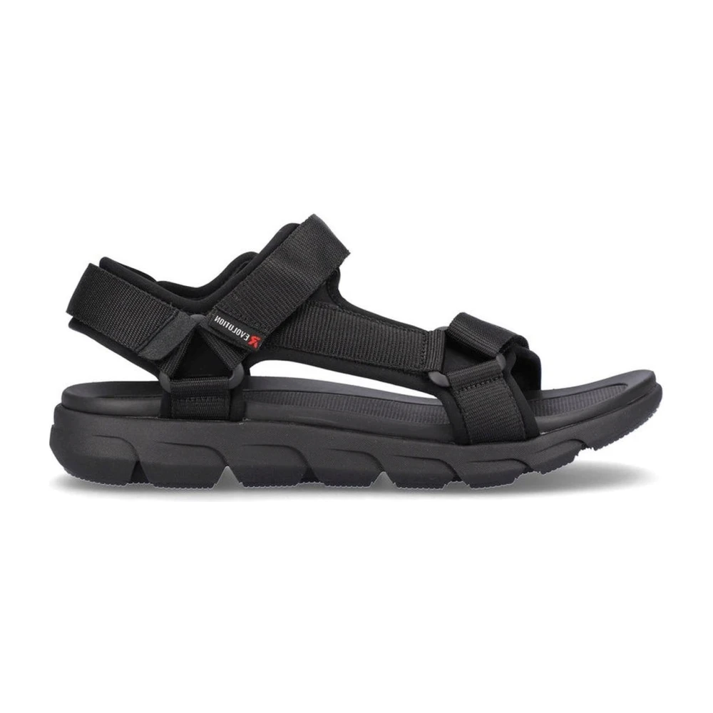 Rieker Men's Black Flat Sandals, 9 Uk, Trekking Sandal