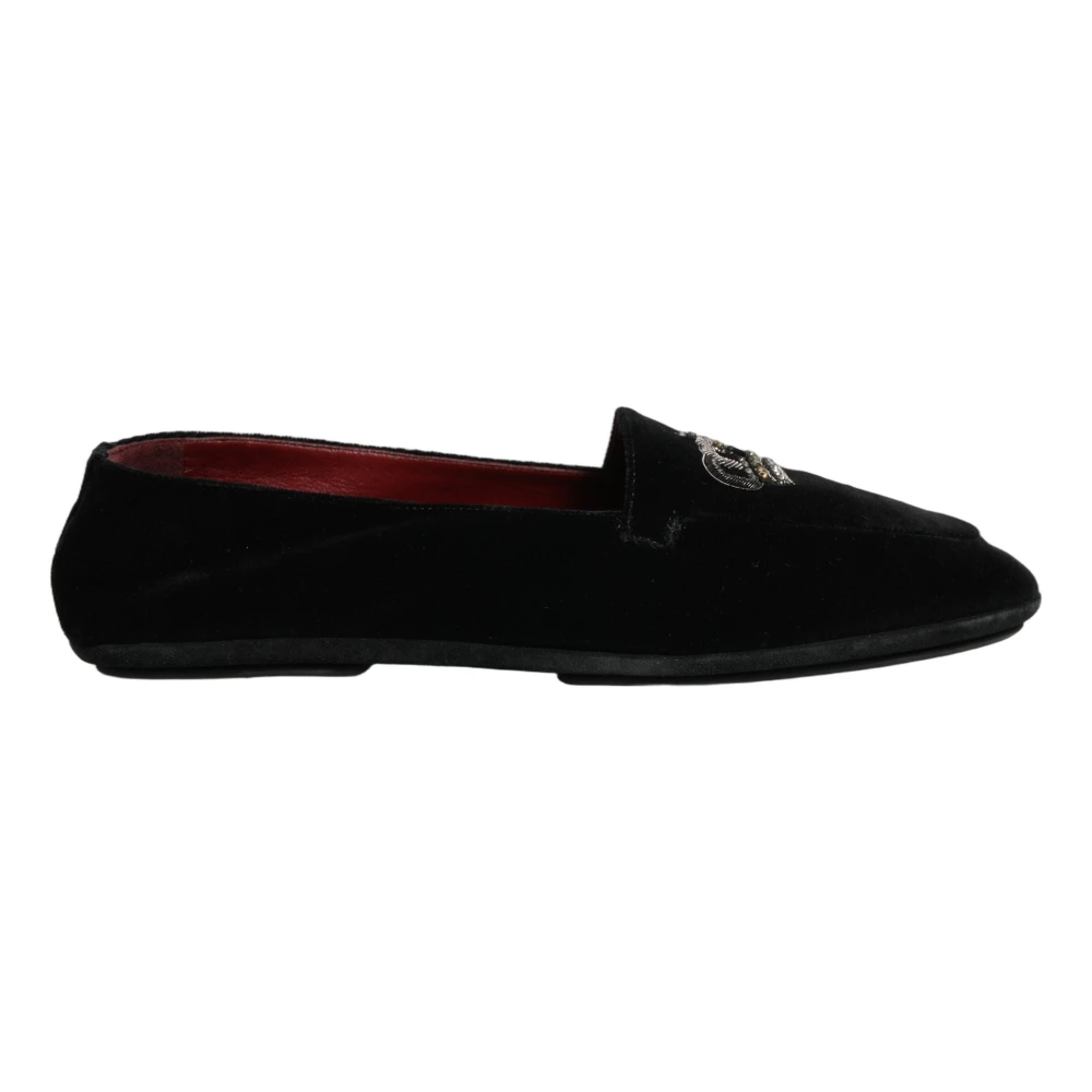 Dolce & Gabbana Uomo Nero - Mocassini Eleganti Con Corona - Shoes - 44 Eu