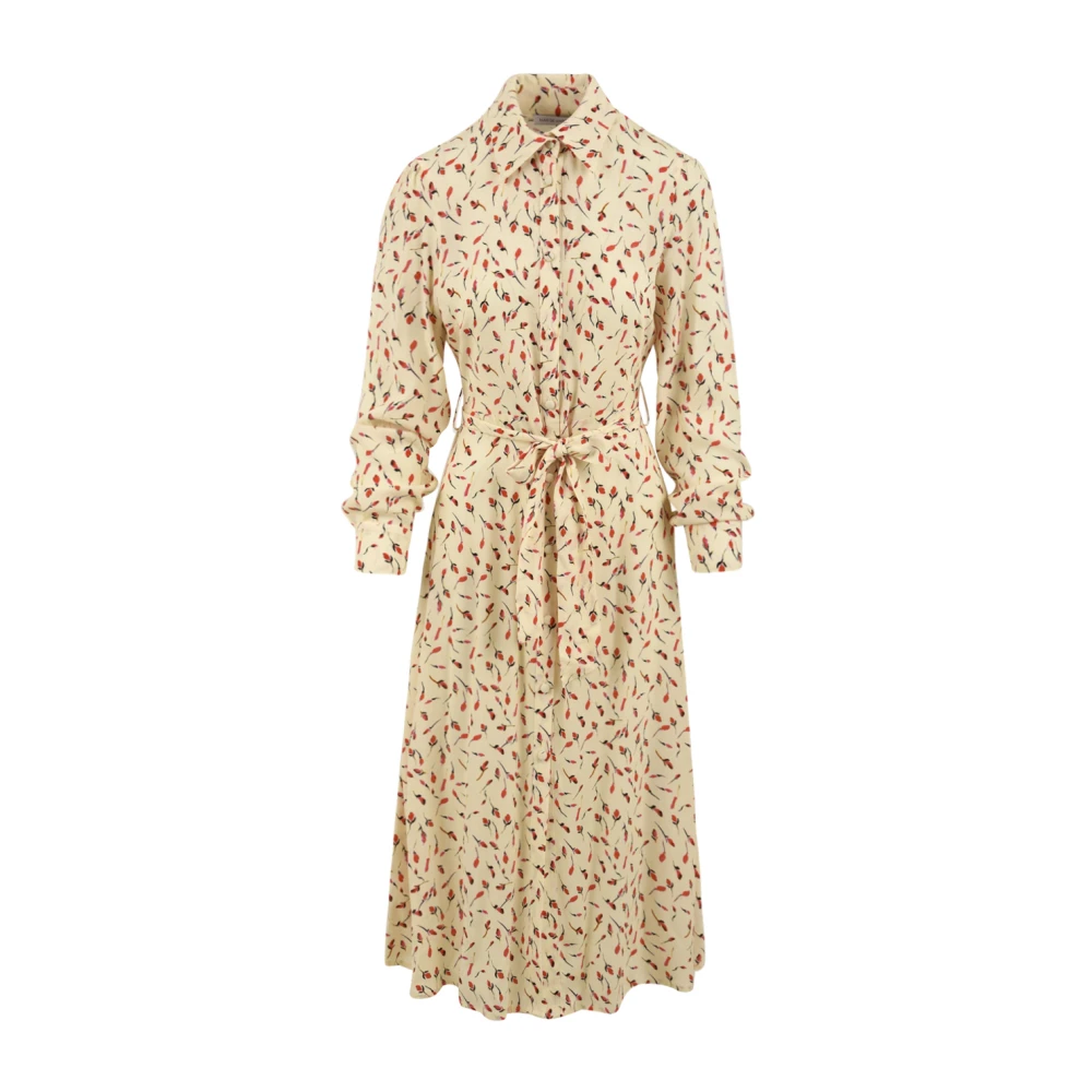 Mar De Margaritas Women's Beige Shirt Dresses, M, Alizée Floral Dress