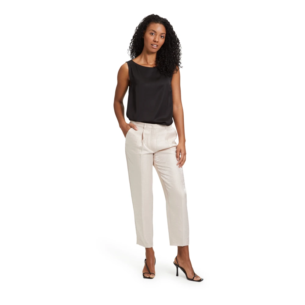 Betty & Co Elegante mouwloze blouse top Black Dames