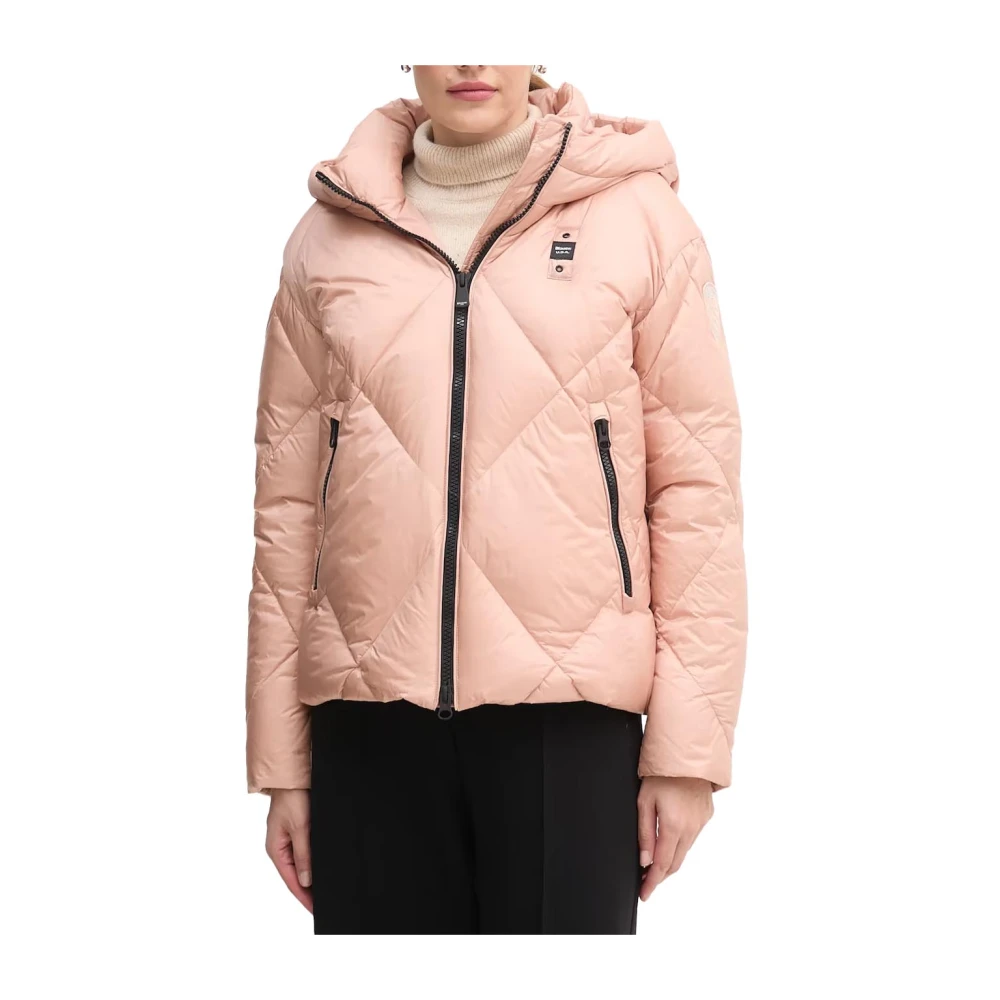 Blauer Damen Rosa Jacken, Xsgröße: