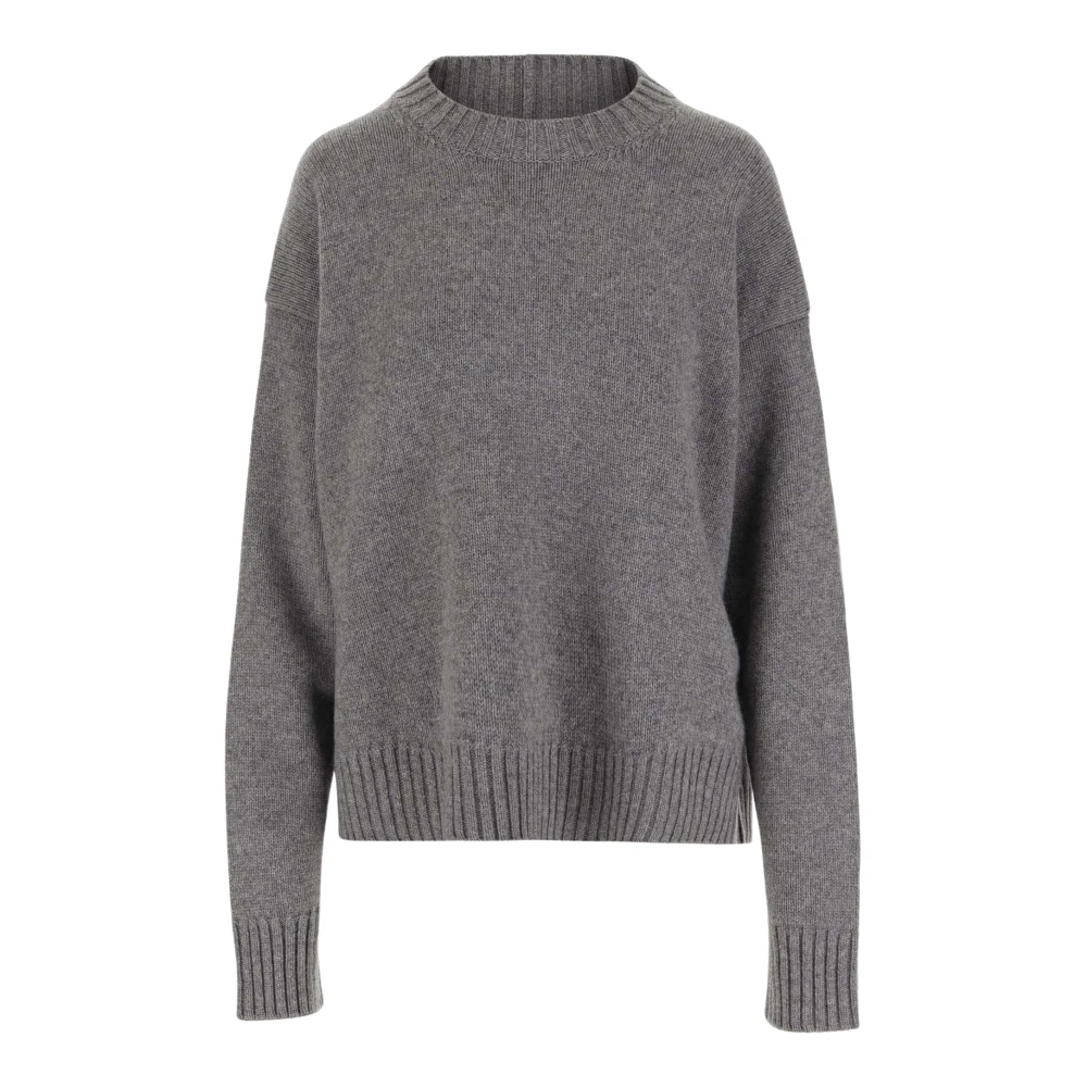 Jil Sander Cashmere Blend Crew Neck Sweater Gray Dames