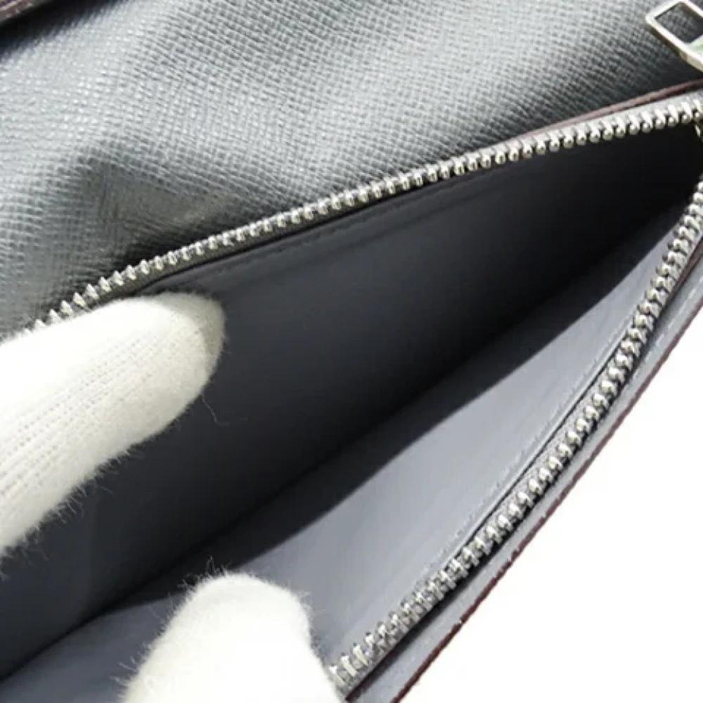 Louis Vuitton Vintage Pre-owned Leather wallets Gray Heren