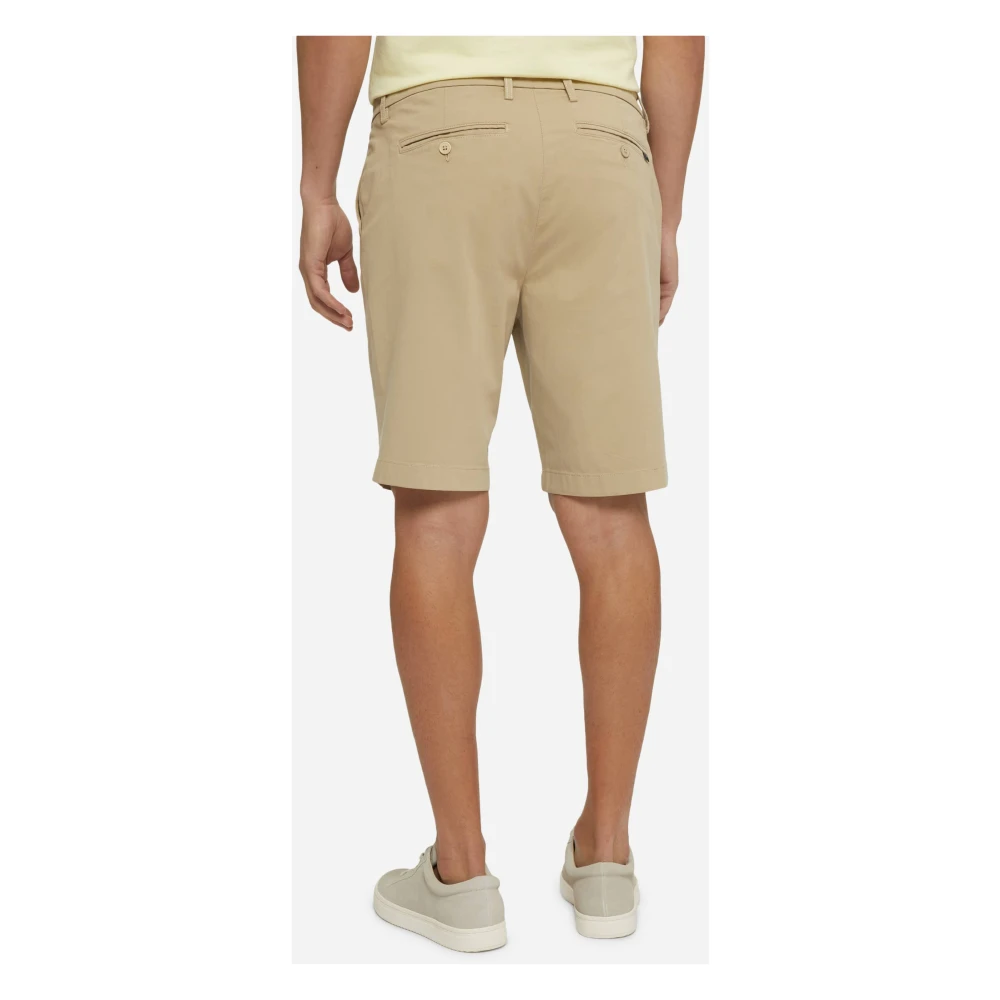 Boggi Milano Stretch Gabardine Short Beige Heren