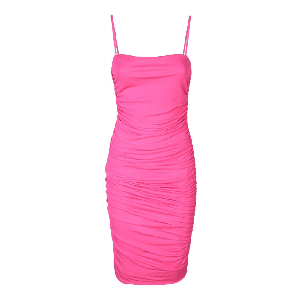 Pinko Levendige Oranje Viscose Jurk Pink Dames