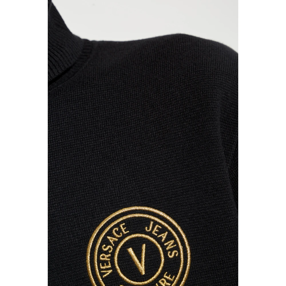 Versace Jeans Couture Turtleneck met logo Black Heren