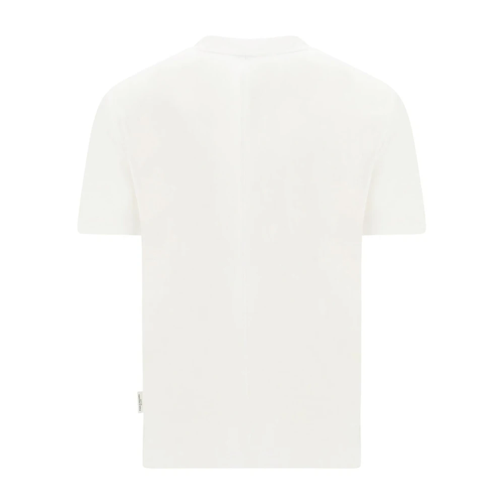 Paolo Pecora Monochrome Katoenen T-shirt Regular Fit White Heren