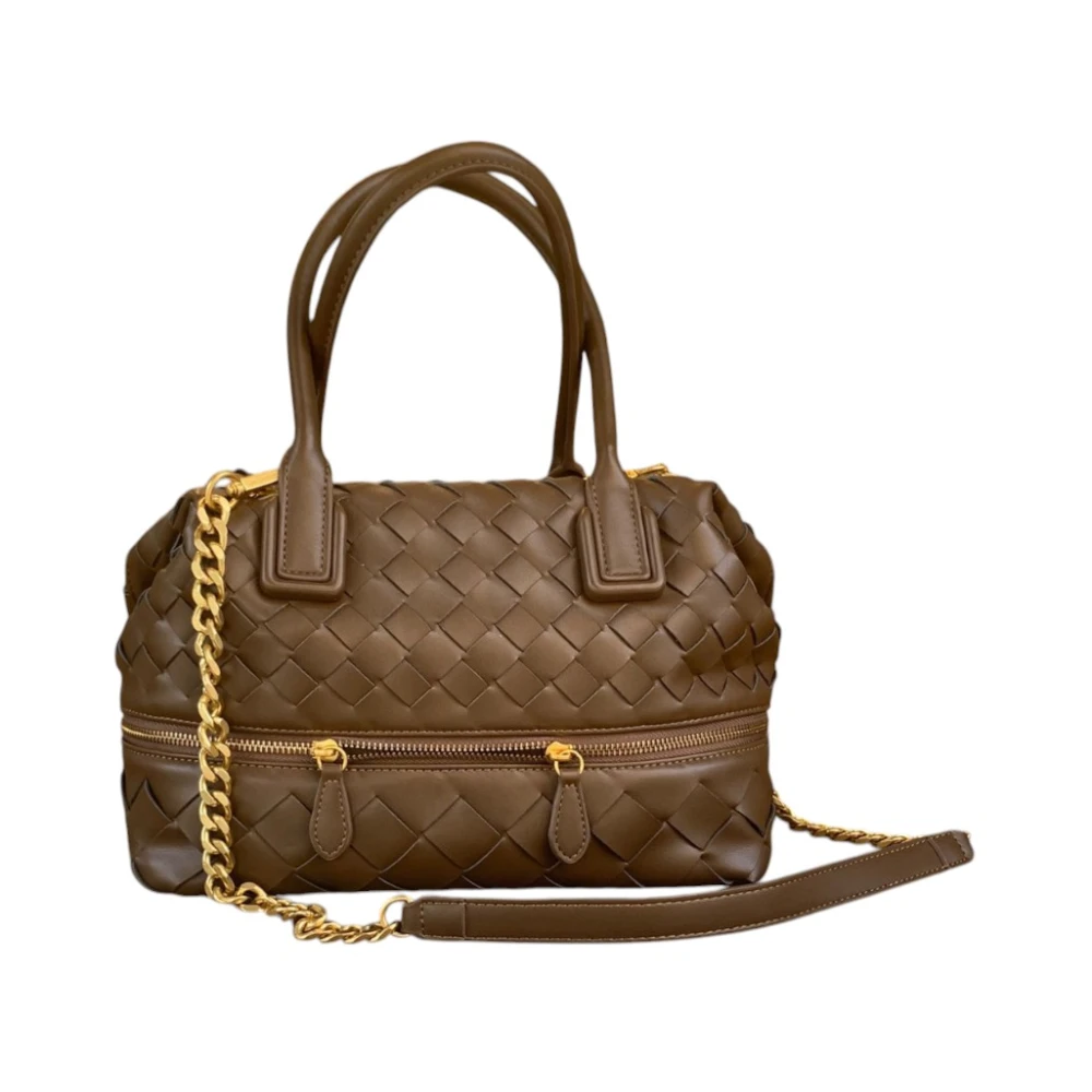 La Carrie Stijlvolle Leren Tas Brown Dames