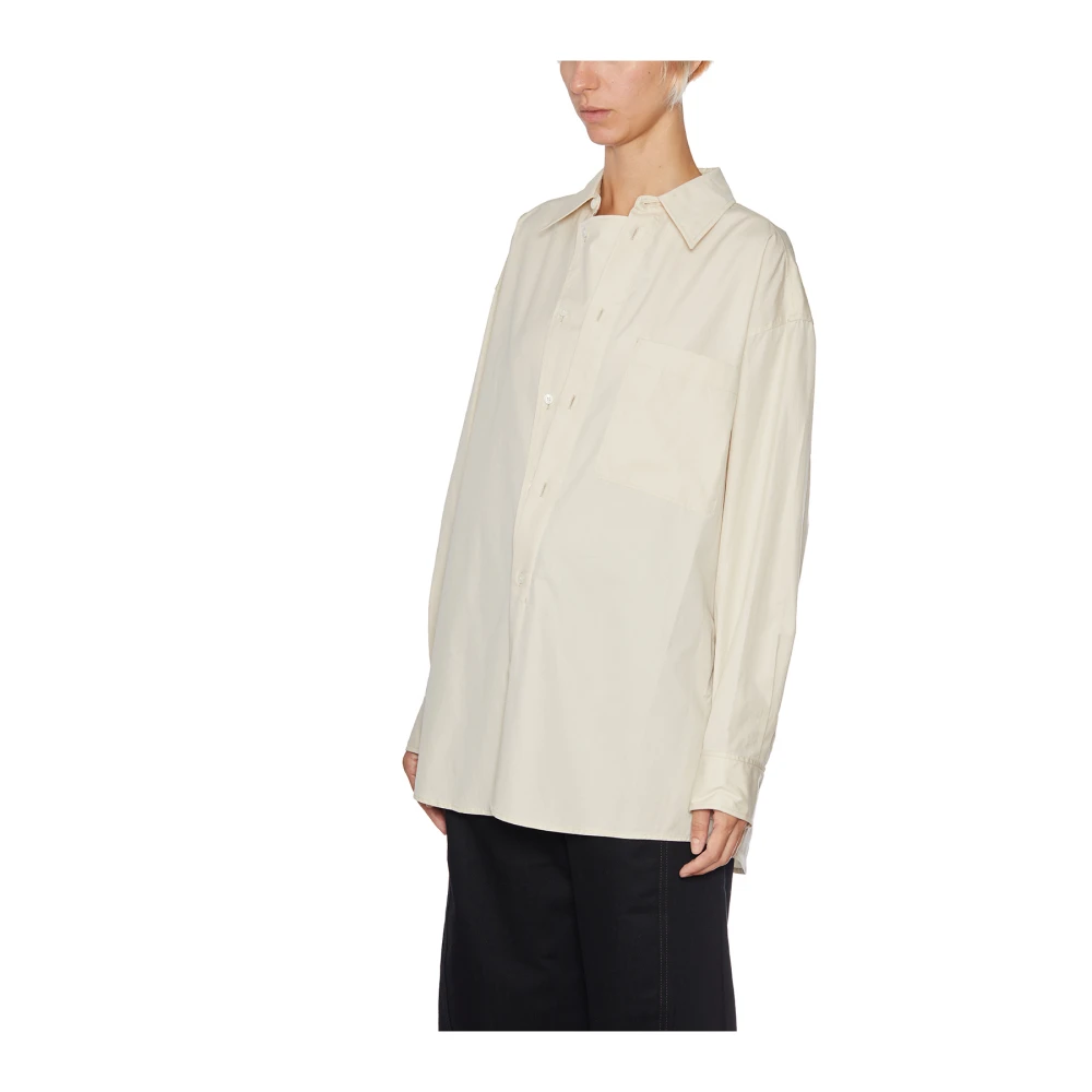 Lemaire Oversized Overhemd White Dames