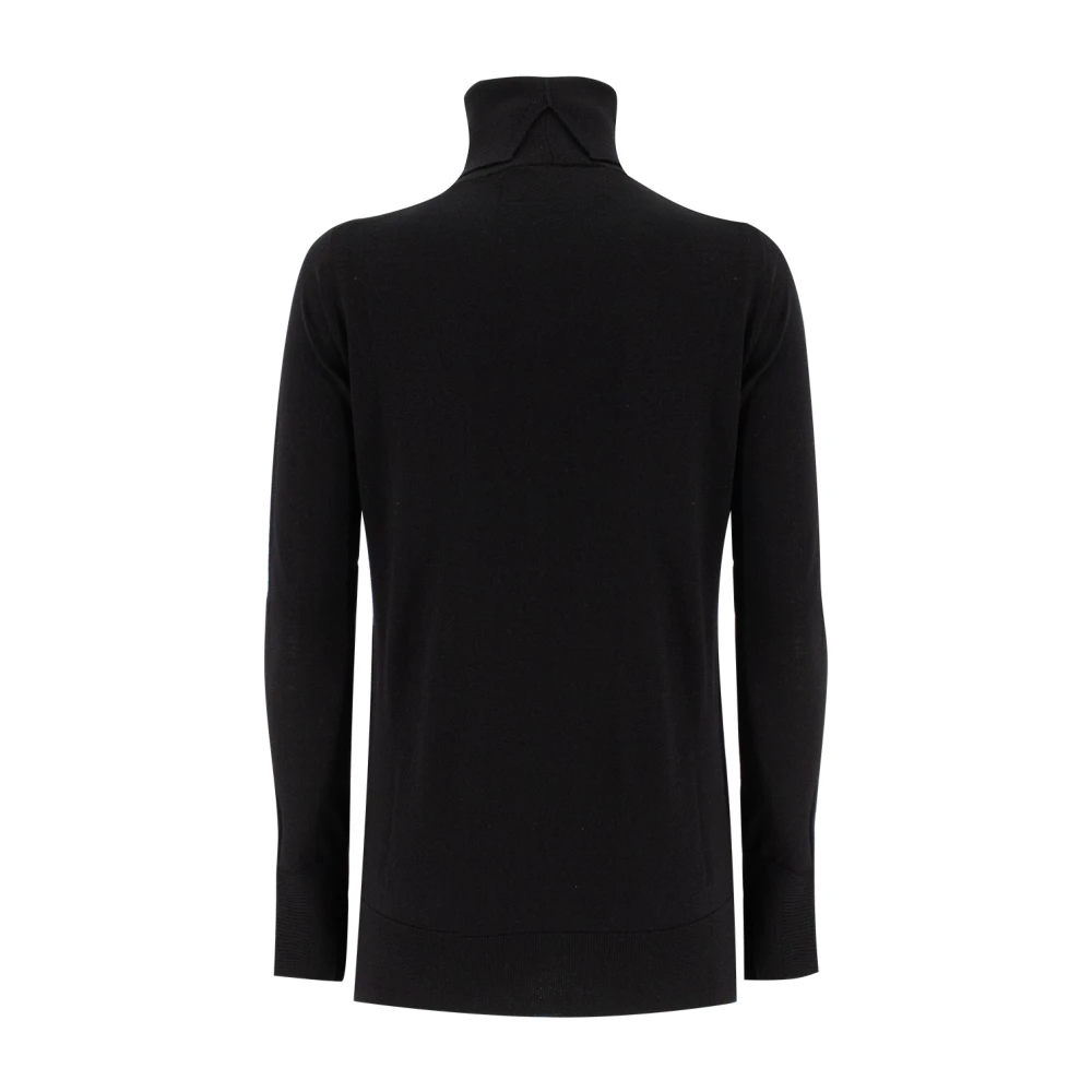 Ermanno Scervino Bloemen Kant Turtleneck Jumper Black Dames