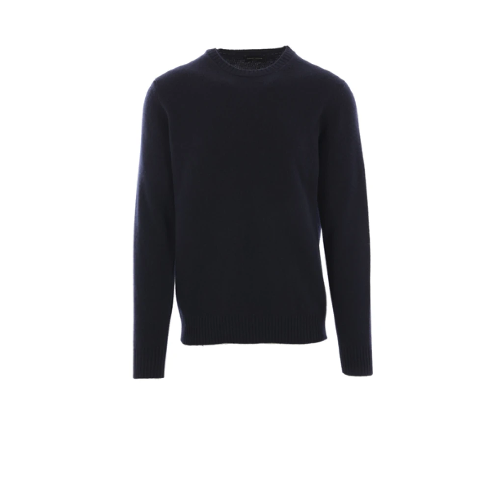 Roberto Collina Blauwe Wol Kasjmier Trui Blue Heren