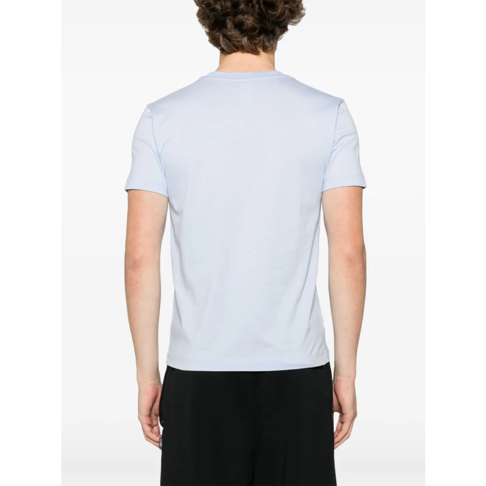 Patou Blauw Logo Print Crew Neck T-shirt Blue Dames