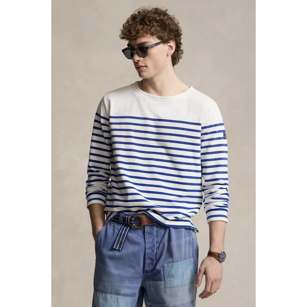 Ralph Lauren Gestreept Bootneck Shirt Klassieke Pasvorm Multicolor Heren