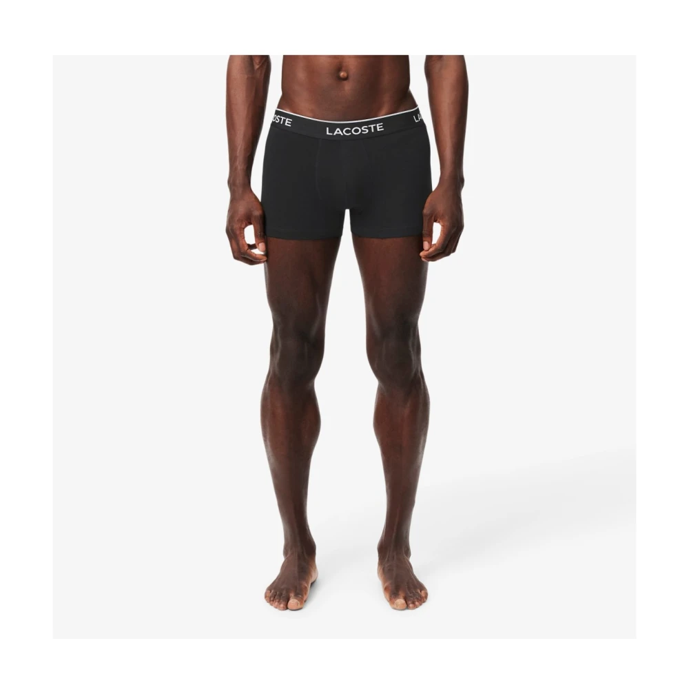 Lacoste Uomo Nero Boxer In Cotone Elasticizzato 3 Pezzi - Immagine 2