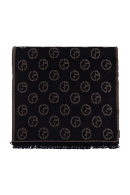 Ullscarf med monogram