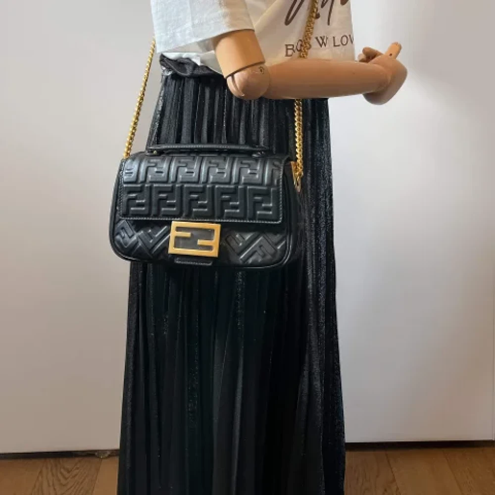 Fendi Vintage Pre-owned Leather fendi-bags Black Dames