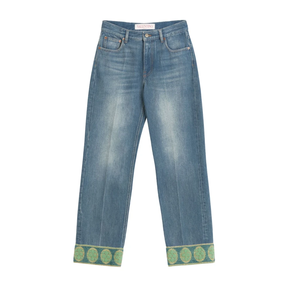 Valentino Garavani Blue Straight Fit Jeans, Female, W28, Denim Trousers