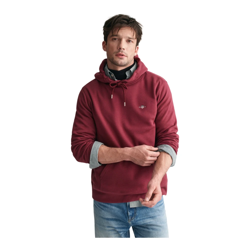 Gant Grafische hoodie met kangoeroezak Red Heren