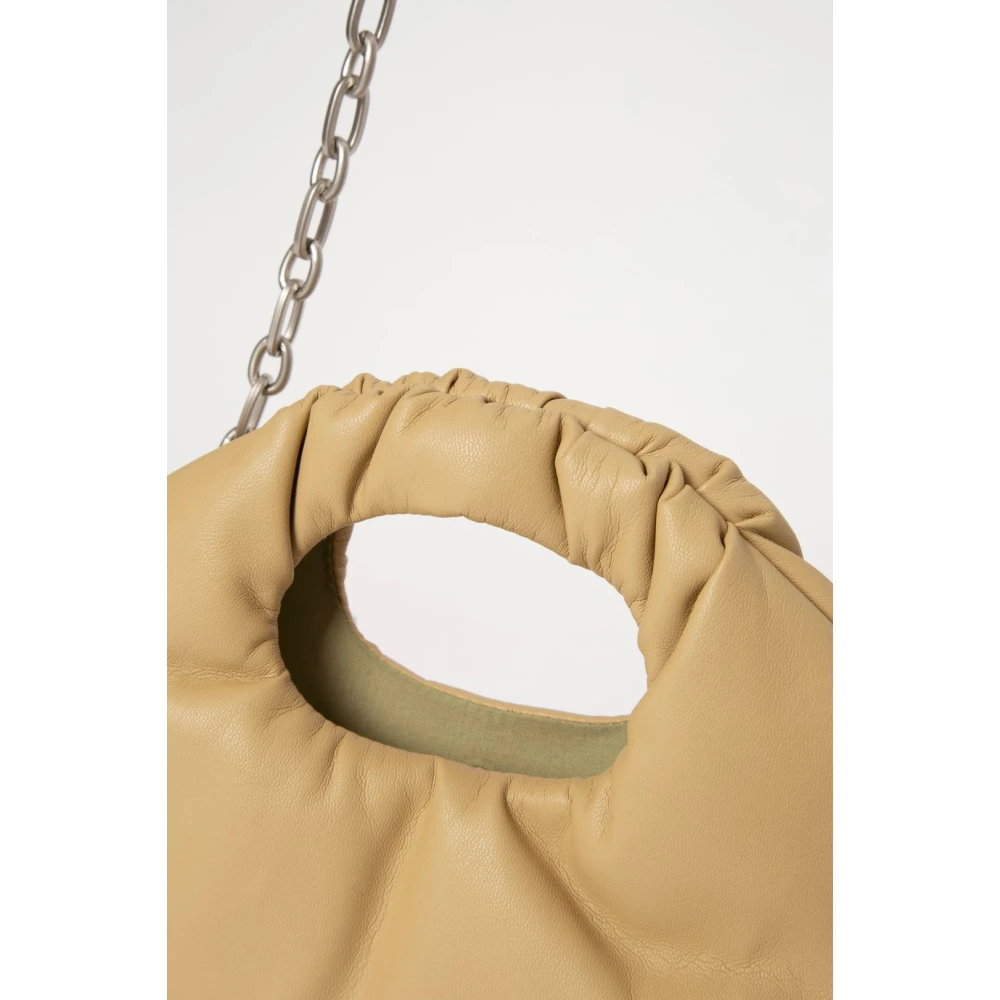 LOW Classic Unieke Egg Bag met Afneembare Ketting Beige Dames