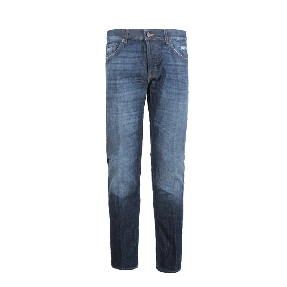 Dondup Blauwe Slim Fit Jeans met knoopsluiting Blue Heren