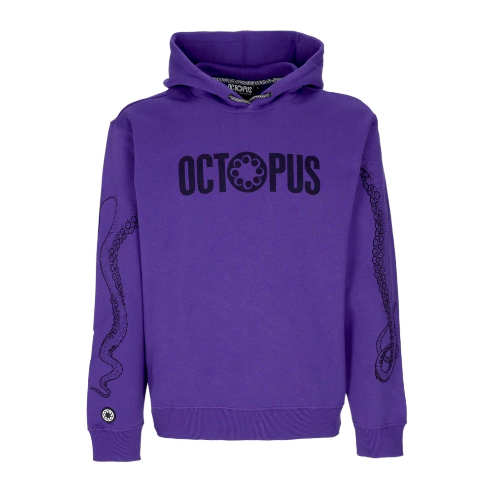 Octopus Paarse Logo Hoodie Lange Mouw Purple Heren