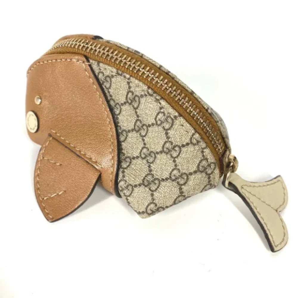 Gucci Vintage Pre-owned Fabric wallets Beige Dames