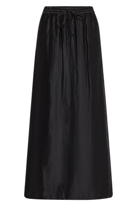 black-linen-long-skirt-elastic-waistband