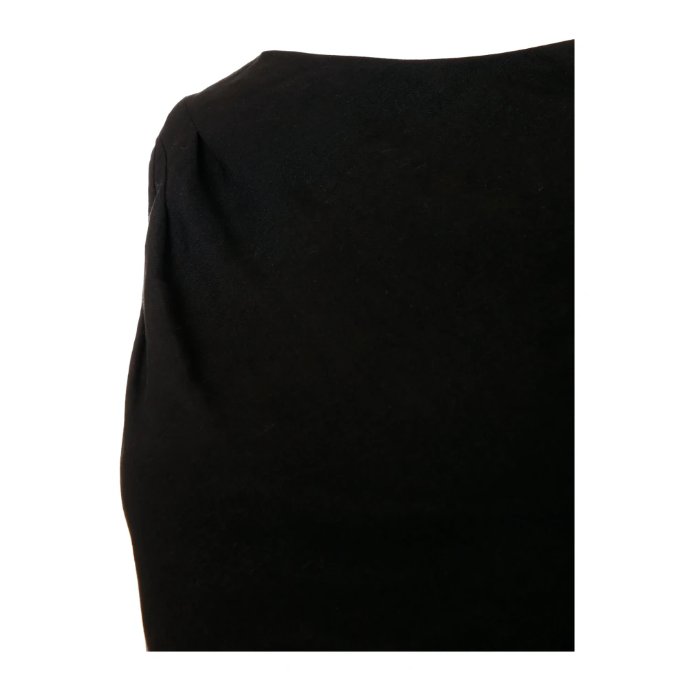 Samsøe Milano Knit Top met gekruiste rug Black Dames