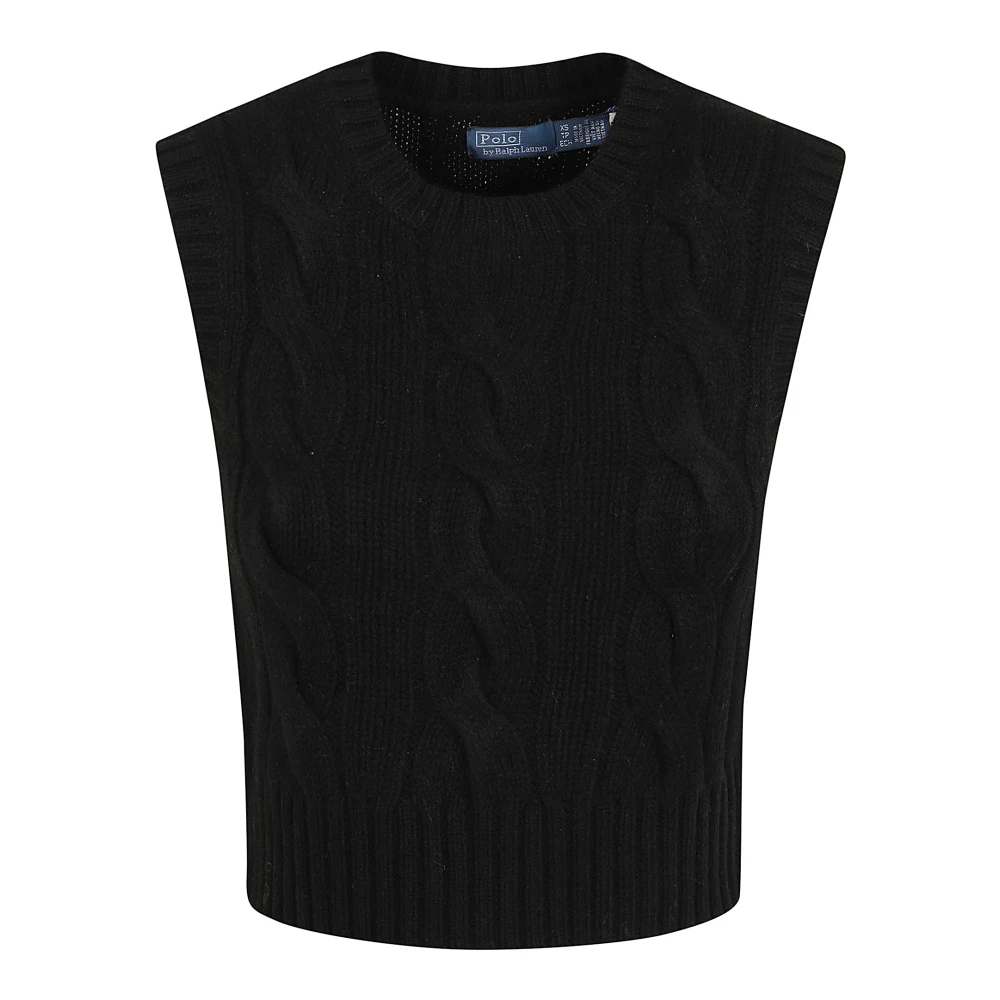 Polo Ralph Lauren Mouwloze Trui in Zwart Black Dames
