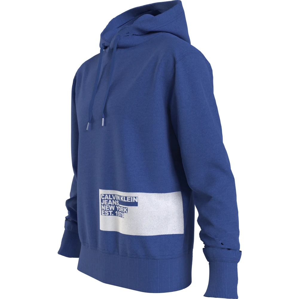 Calvin Klein Zwarte Trui Herfst Winter 2023 Regular Fit Blue Heren