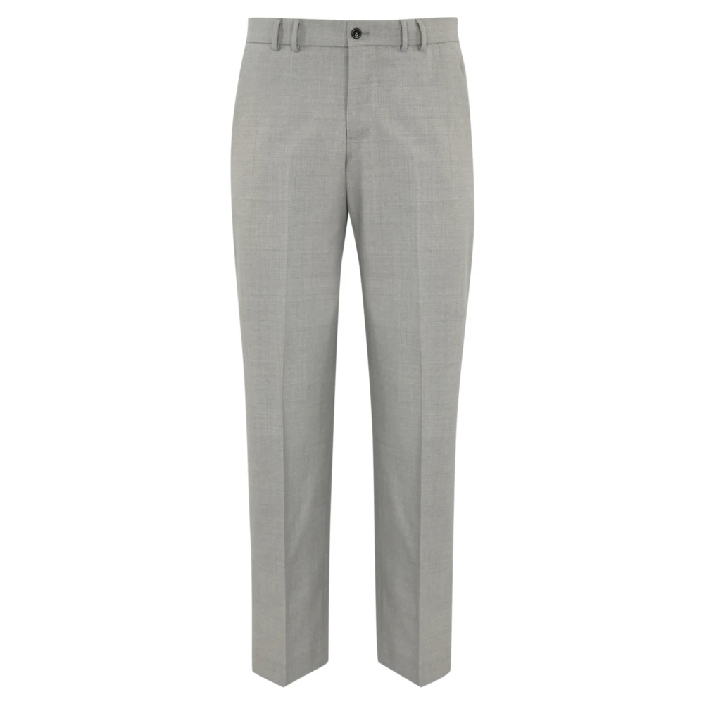 PT Torino Lichtgrijze Wollen Twill Broek Gray Heren