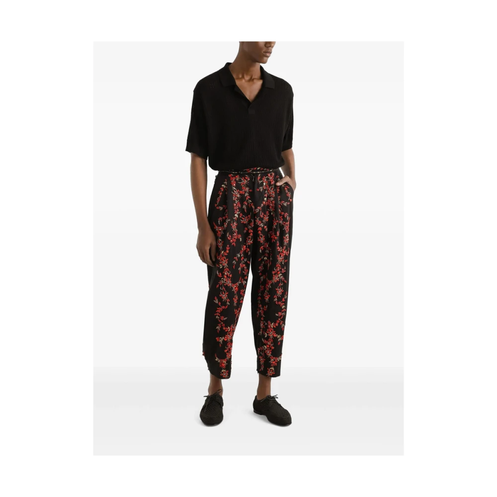 Dolce & Gabbana Zwarte korte mouw trui Black Heren