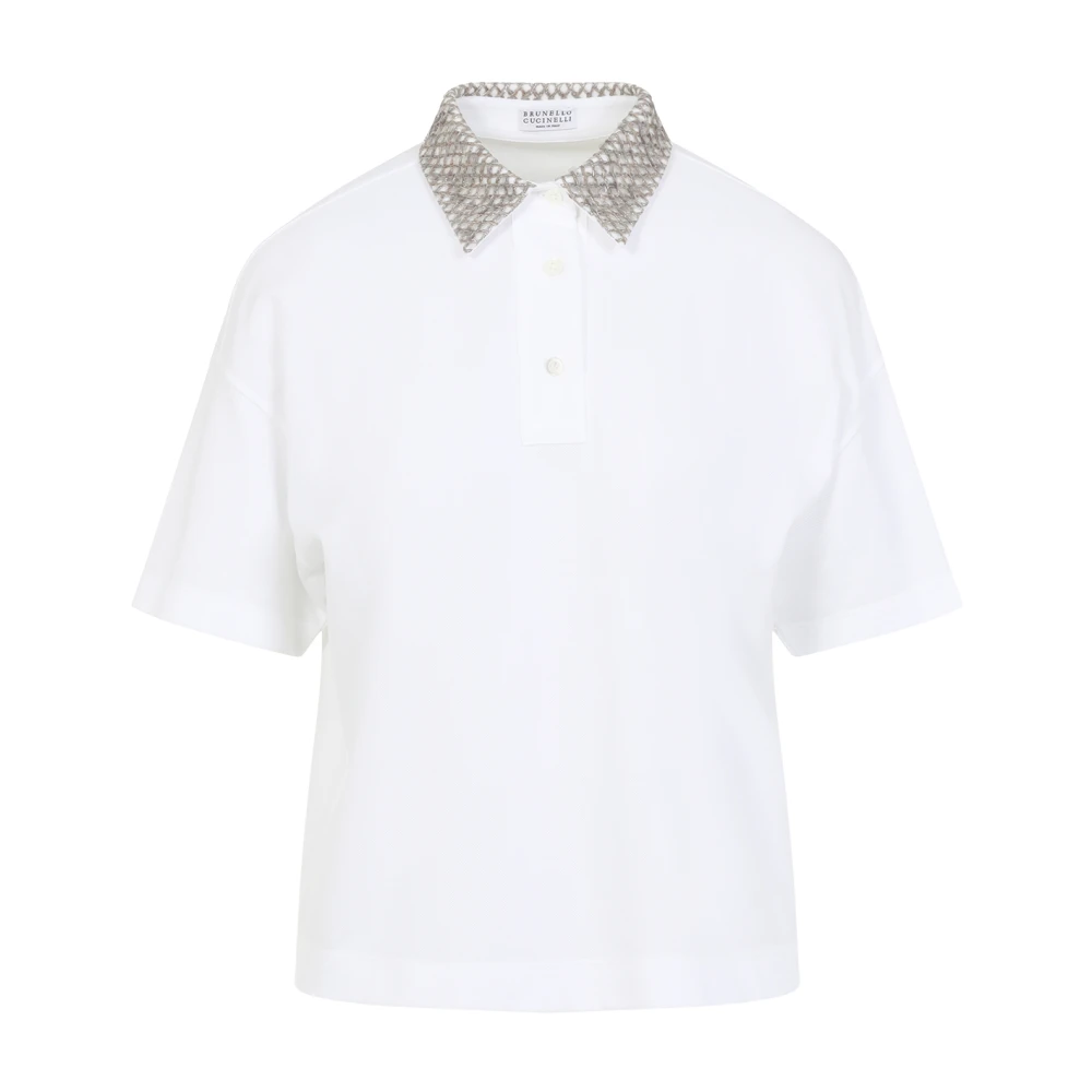 BRUNELLO CUCINELLI Wit T-shirt voor vrouwen White Dames