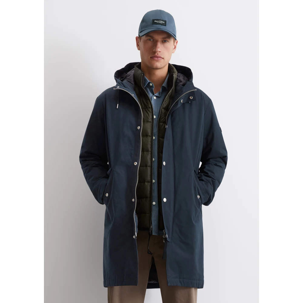 Marc O'Polo Gewatteerde parka regular Blue Heren