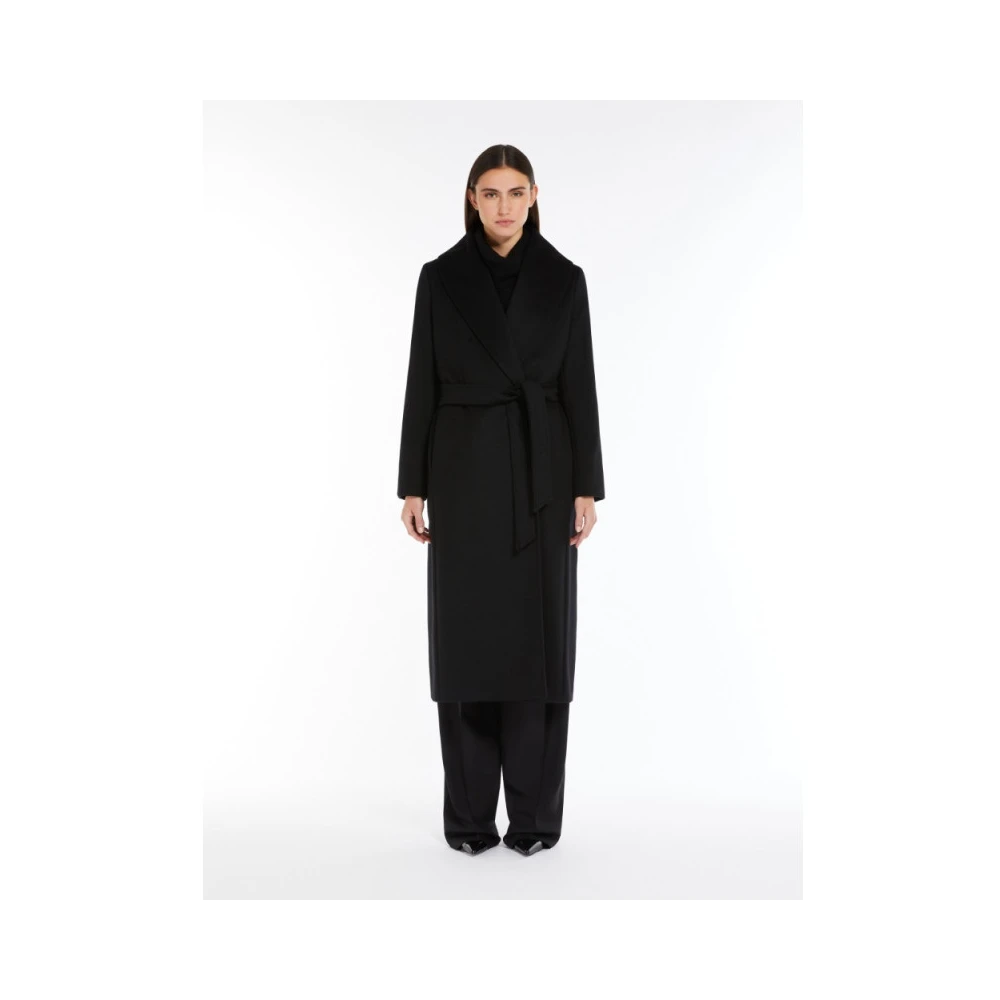Max Mara Wollen jas in Array-stijl White Dames