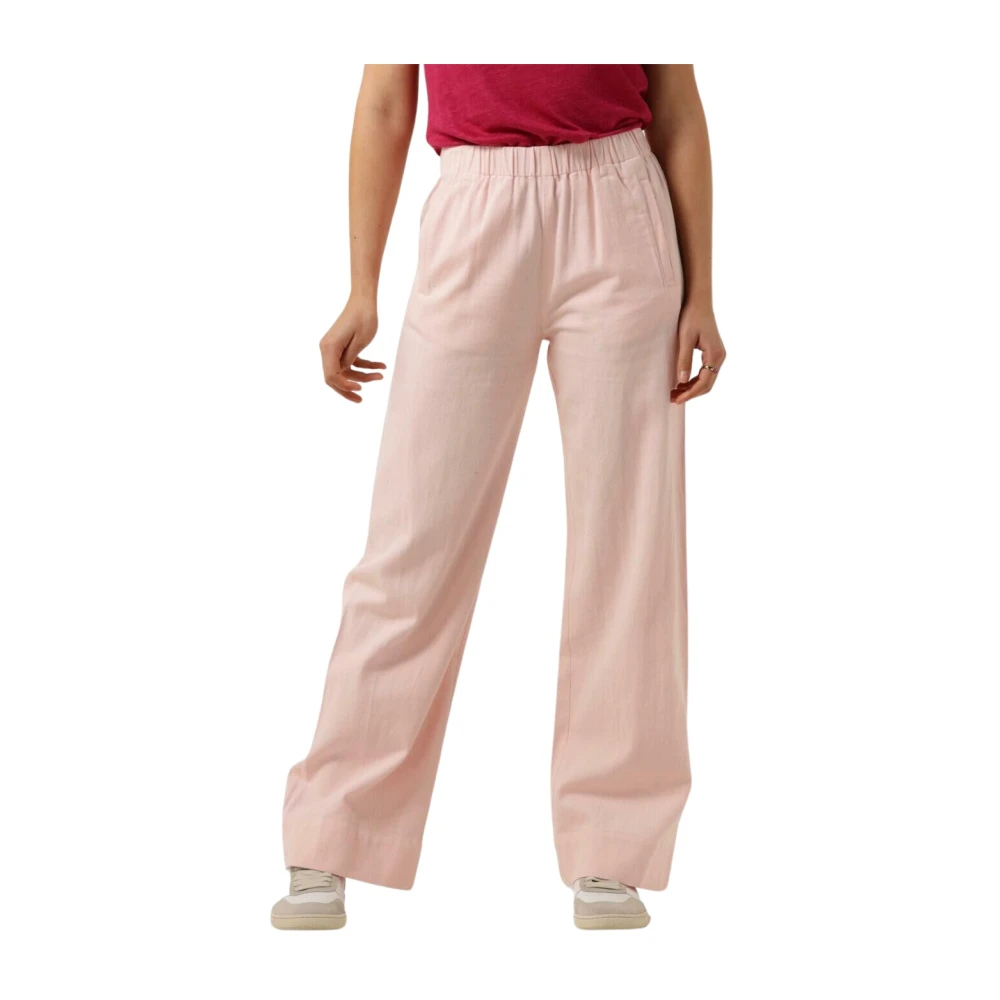 By-Bar Wijde Roze Twill Broek Pink Dames