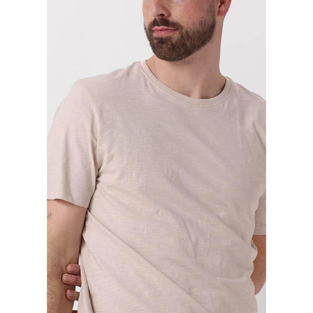 Selected Homme Heren Polo & T-shirt Slhaspen Slub Beige Heren