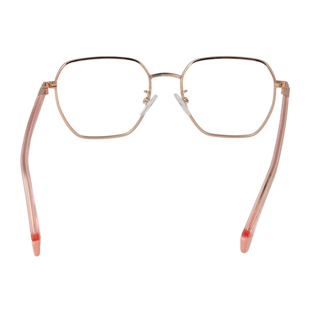 Polaroid Gouden Vierkante Optische Frames Eco Metaal Yellow Dames
