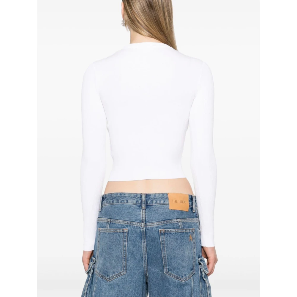 Diesel Witte Sweater met Oval D Logo White Dames