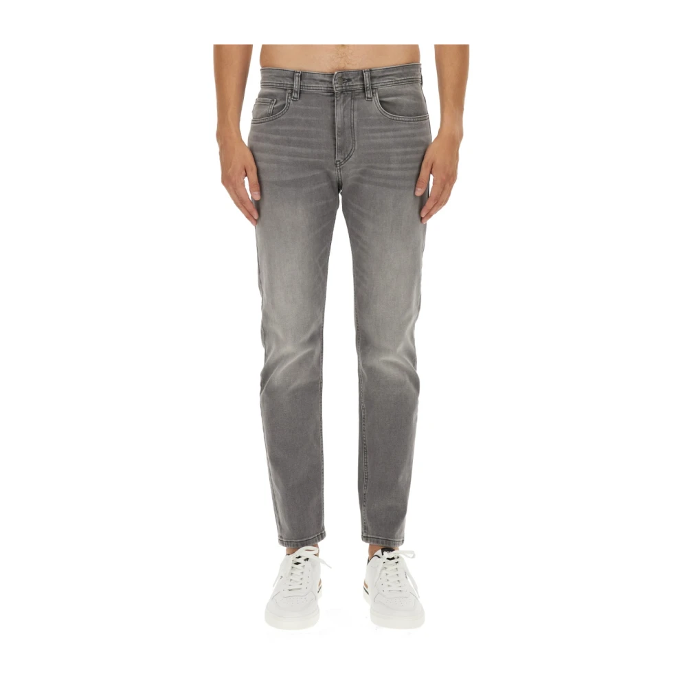 Boss Slim Fit Katoenen Jeans Gray Heren